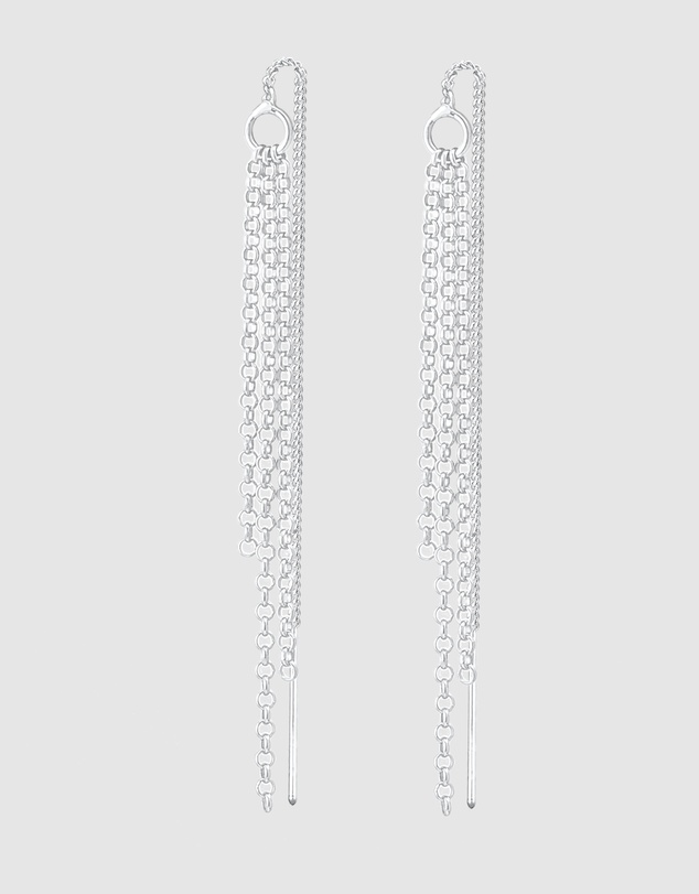 Elli Jewelry - Earring Hanger Chain Look 925 Sterling Silver