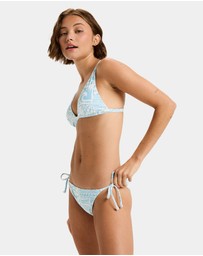 Roxy - Womens Flowers Wave Elongated Tiki Tri Bikini Top