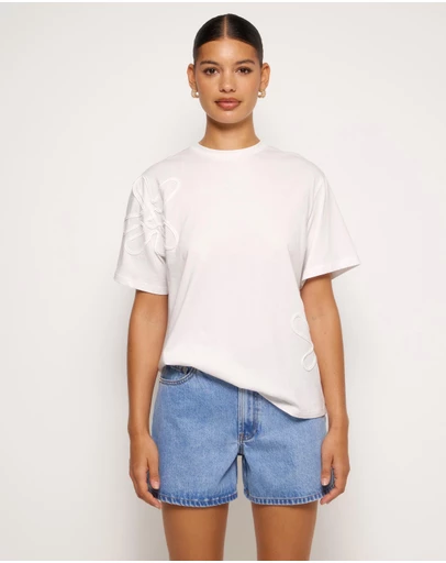 AERE - Tia Embroidered T-Shirt