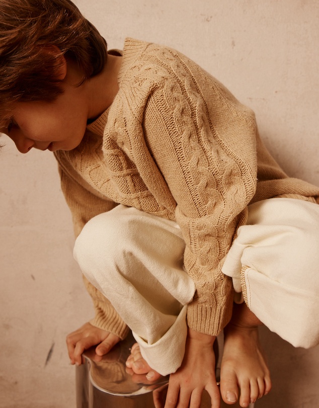 Alfred - Doug Cable Knit Jumper | Mottle