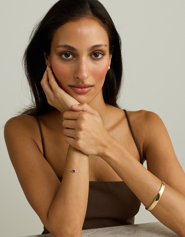 Michael Hill - Created Blue Sapphire Bracelet in 10kt Yellow Gold
