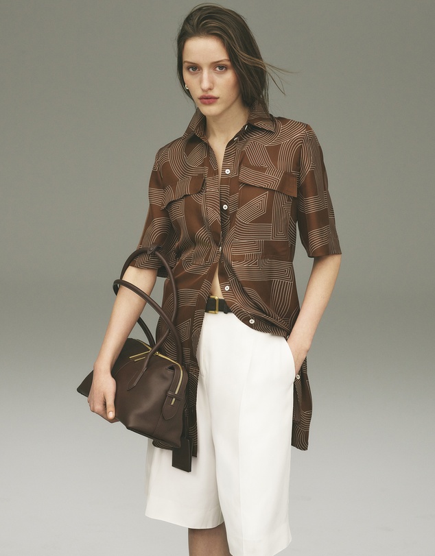 Country Road - Logo Washable Silk Shirt Dress