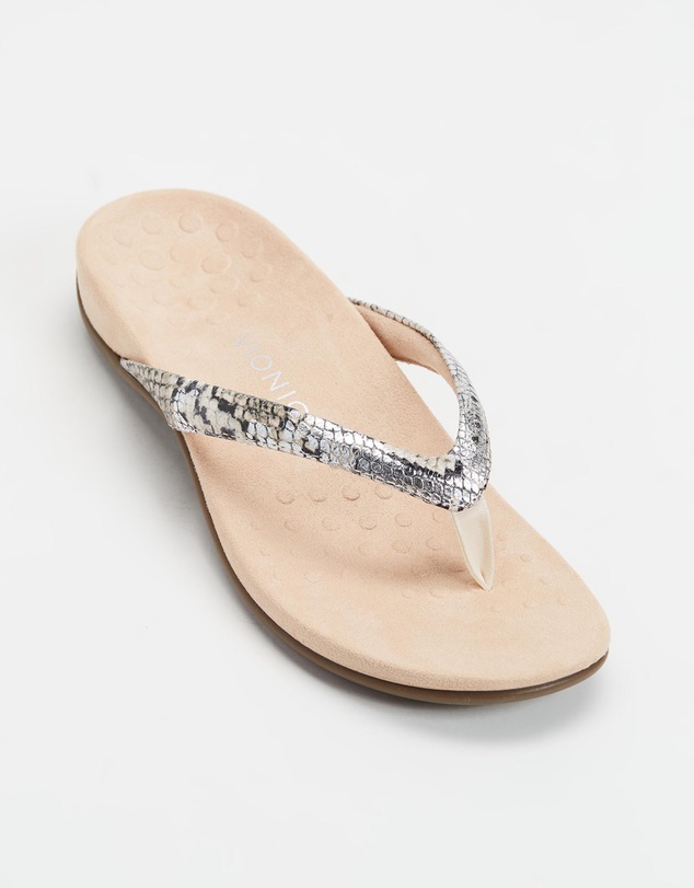 Vionic - Dillon Toe Post Sandal - Boa Metallic