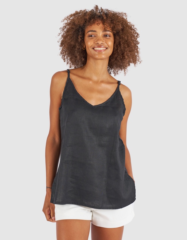 CAMIXA - CAMI-V linen Camisole Top