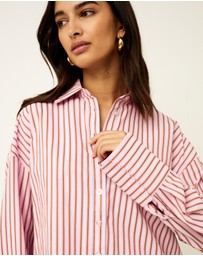 Dazie - Nina Stripe Long Sleeve Shirt