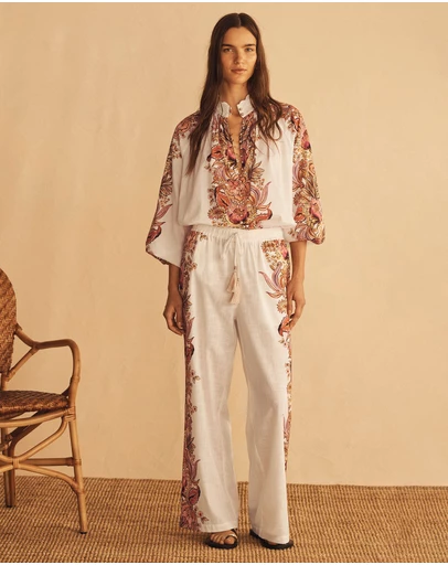 AUR OCEA - Bel Fiore Trellis Straight Leg Pants