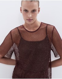 UNISON - Metallic Mesh Tee