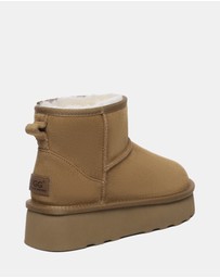 EVERAU - Australian Shepherd Ugg Rommie Platform Cow Suede Upper UGG Boots