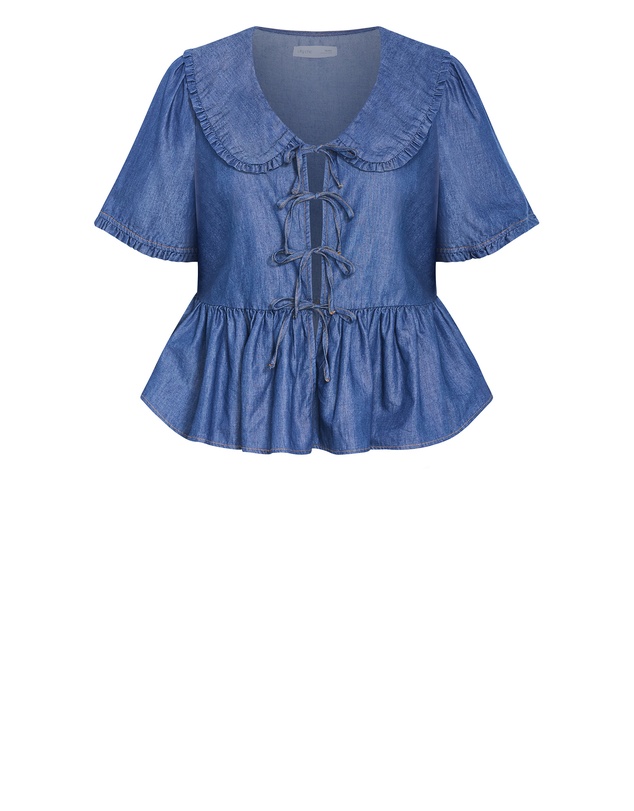 City Chic - Denim Prairie Top