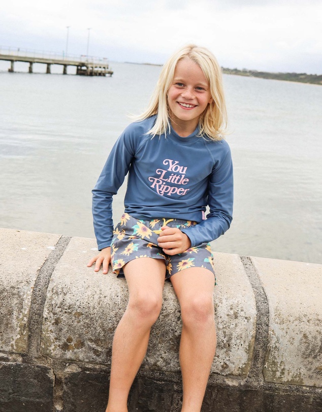 Skwosh - You Little Ripper Kids Rashie in Navy