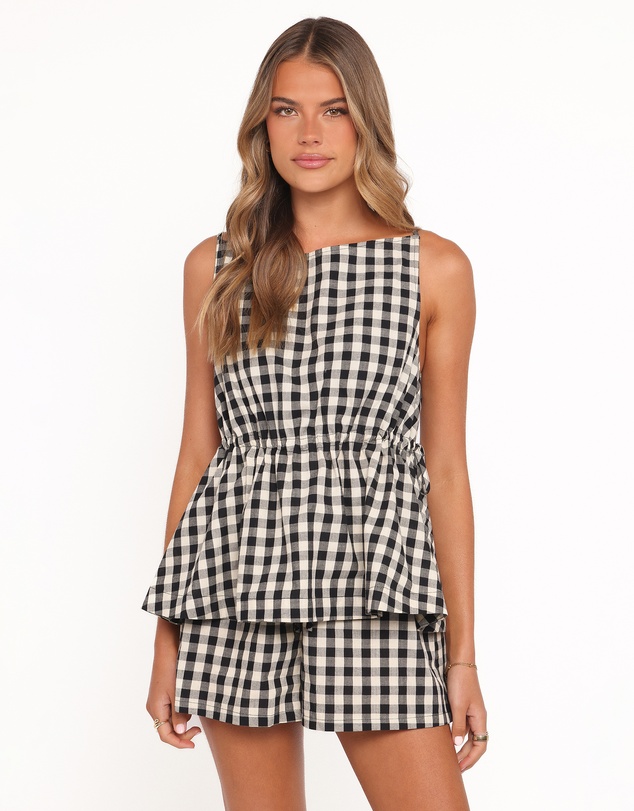 Petal & Pup - Rory Top - Black Gingham