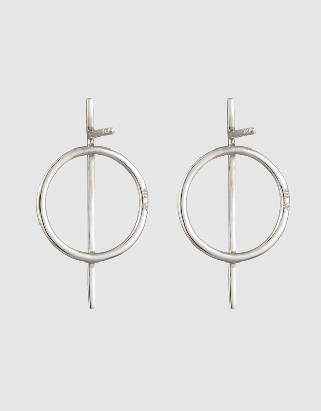 Kuzzoi - ICONIC EXCLUSIVE - Circle Stud Earrings in 925 Sterling Silver