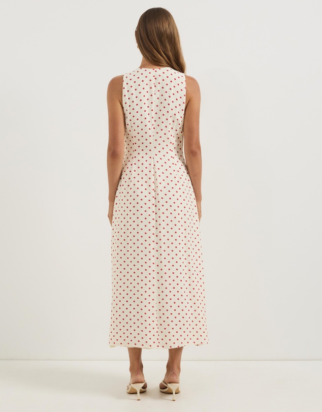 Atmos&Here - Chloe Midi Wrap Dress With Bead Detail
