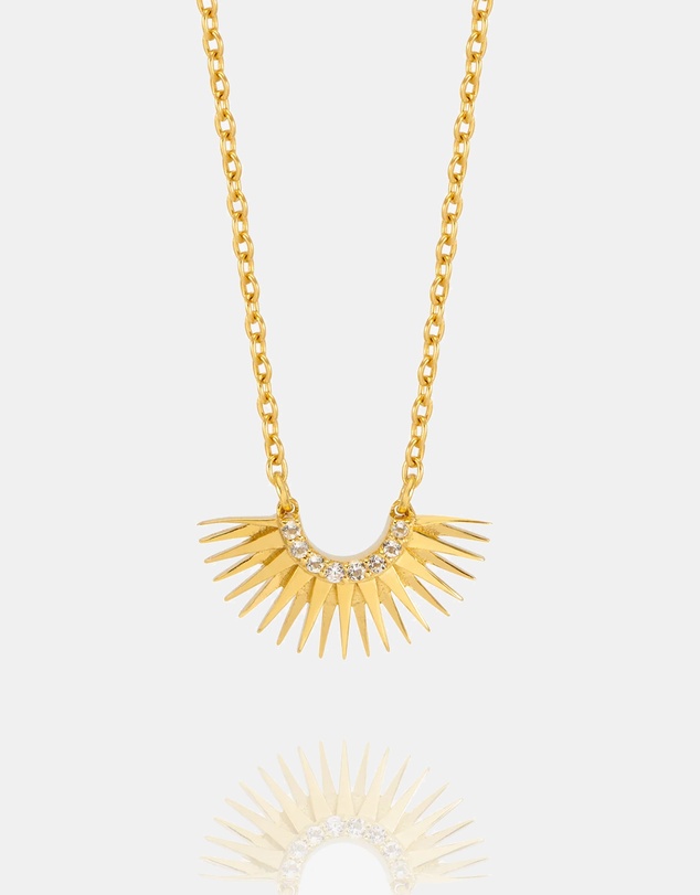 Rachel Jackson - Mini Rising Sun Necklace Gold