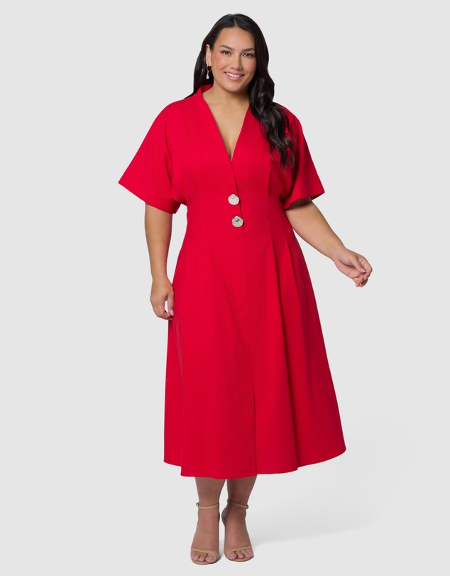 Something 4 Olivia - Blair Linen Midi Dress