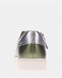 Mia Vita - Luna Zip Casual Sneaker - Green
