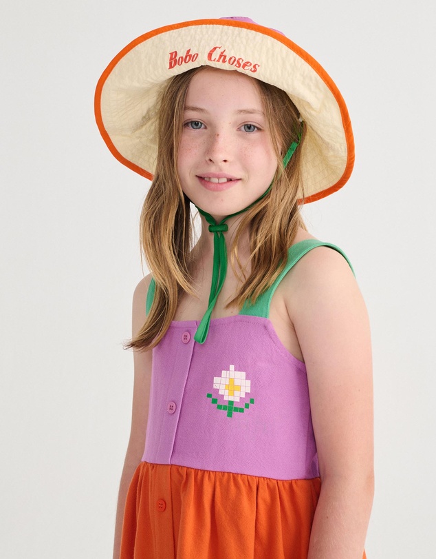 Bobo Choses - Pixel Daisy Colour Block Woven Dress - Babies-Teens