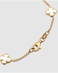 Elli Jewelry - Bracelet Cloverleaf 925 Sterling Silver Gold-Plated