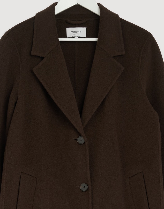 Revibe - Repaired Minima Esenciales Dulcie Relaxed Wool Coat - AU 12