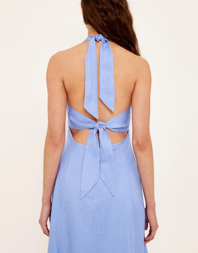 Staple the Label - Azzurra Linen Halter Dress