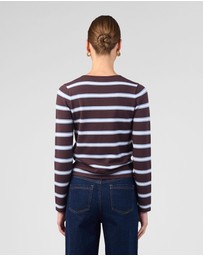 MVN - Stripe Long Sleeve Knit Top