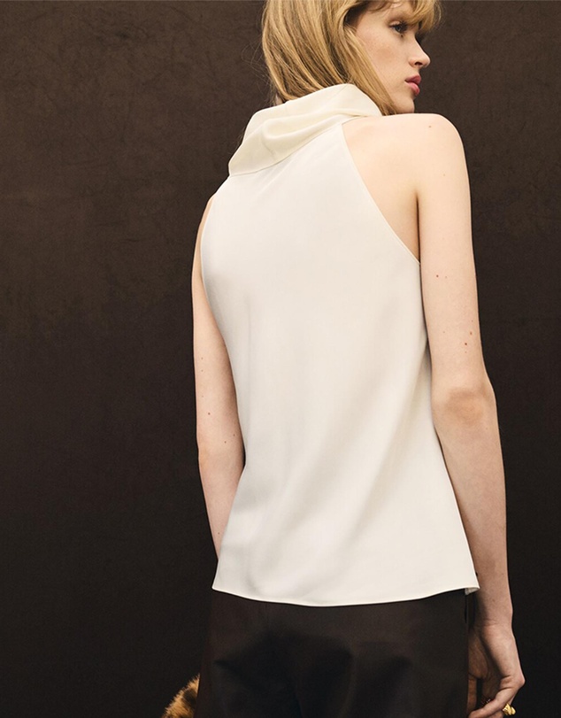 M.N.G - Draped Neck Blouse