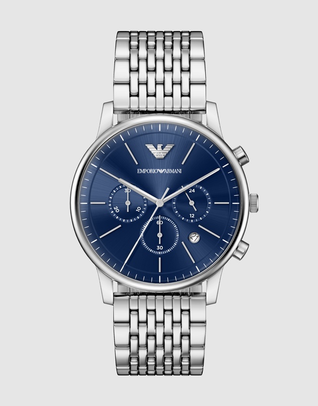 Emporio Armani - Silver Tone Chronograph Watch
