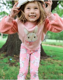 Rock Your Kid - Hunny Bunny Bonnie Flare Legging in Peach