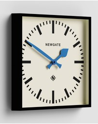 Newgate - Newgate Number Five Wall Clock Black Blue Hands
