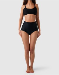 Modest Mermaid - High Waist Swimming bottom- Black