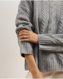 Atmos&Here - Drew Oversized Textured Cable Knit Jumper