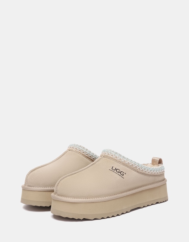 EVERAU - Australian Shepherd Ugg Tay Platform Cow Suede Upper House Shoes