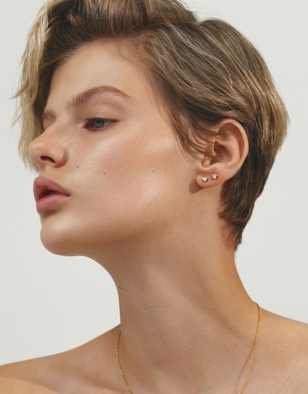 SAINT VALENTINE - True Love Flatback Studs - Gold