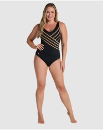 Leonisa - 3D Stripes Padded Cup Shaping Swimsuit