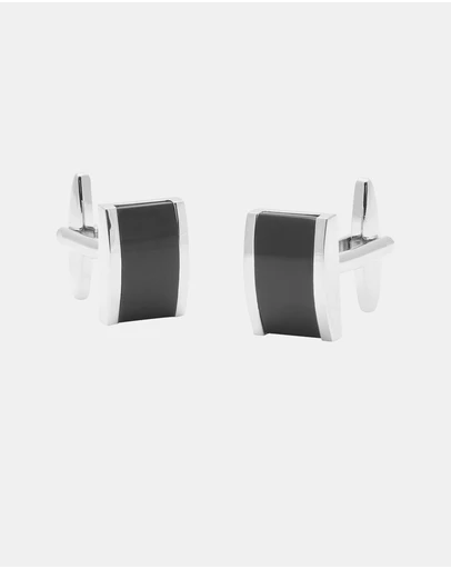 Buckle - Rectangle Onyx Cufflinks