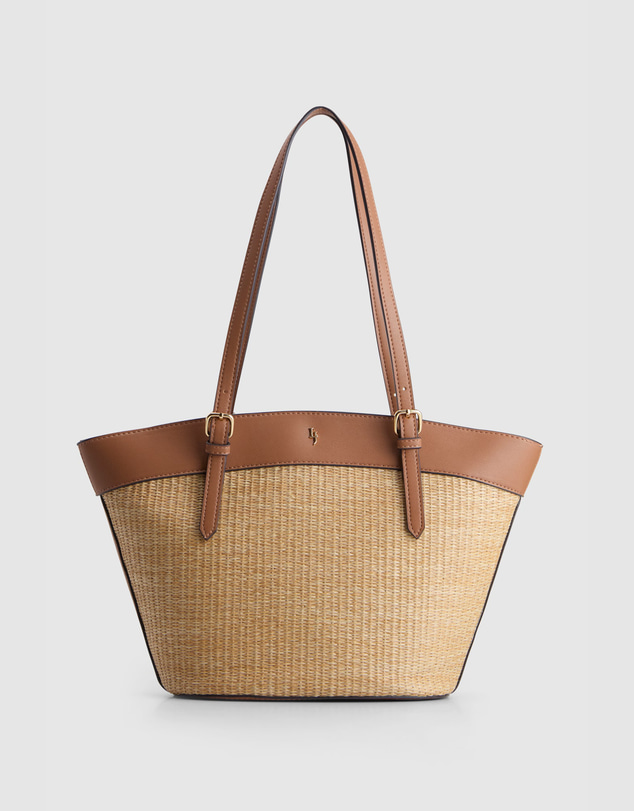 Laura Jones - Solene Straw Tote Bag