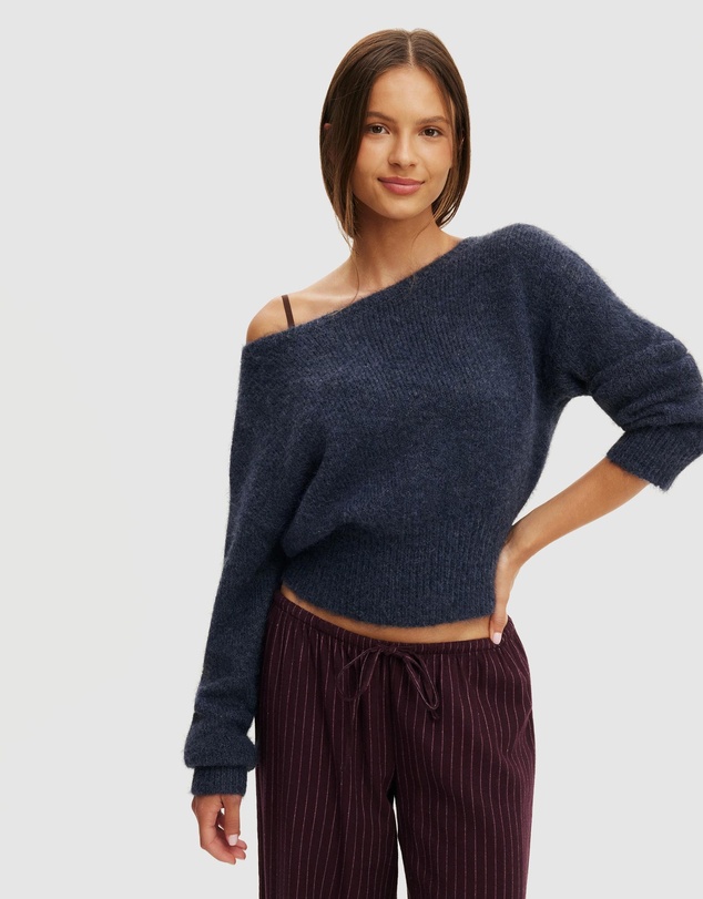 Cotton On Body - Fluffy Off The Shoulder Knit Jumper