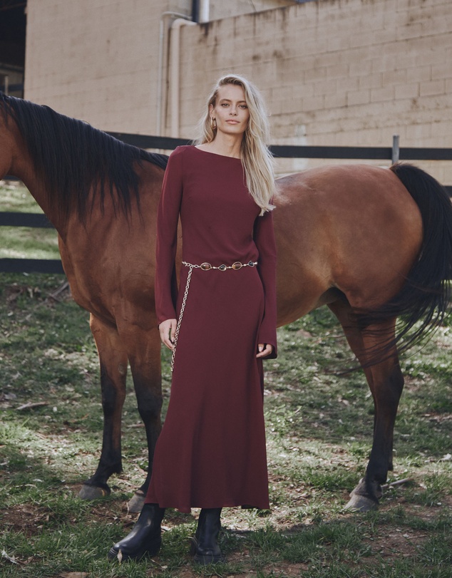 Forcast - Quinn Bias Tie Waist Dress