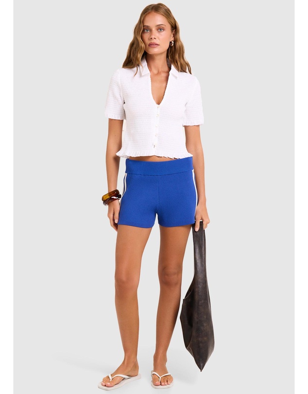 Subtitled - Libby Contrast Mid Rise Knit Shorts