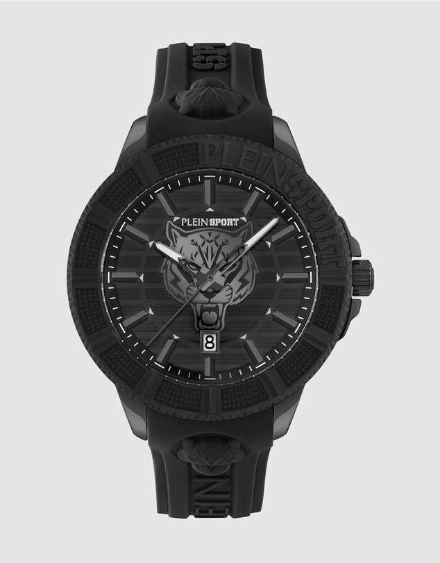 Plein Sport - PLEIN CITY RUSH 45mm Black dial and Black Silicone Strap