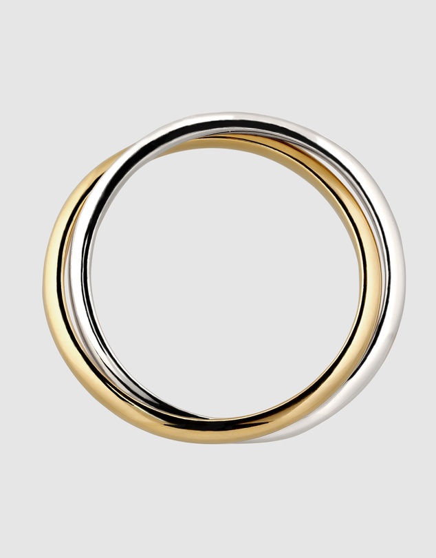 Elli Jewelry - Ring Duo 925 Sterling Silver Gold-Plated