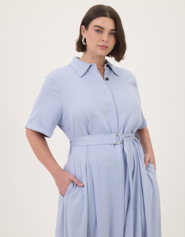 Atmos&Here Curvy - Harriet Viscose Shirt Dress