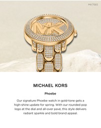 Michael Kors - Phoebe Gold Tone Analogue Watch