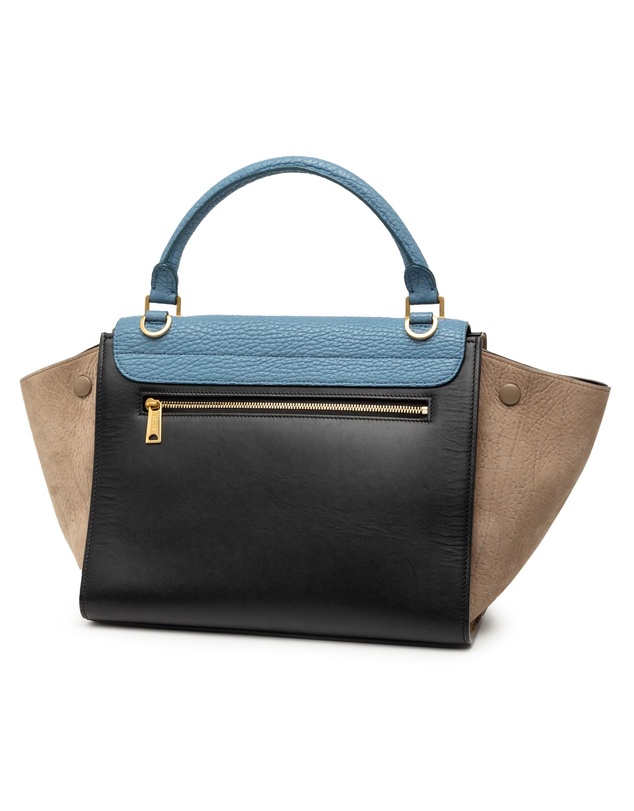 Pre-Loved by Azura Reborn - Pre-Loved Small Tricolor Leather Trapeze Satchel