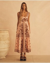 AUR OCEA - Embroidered Empire Maxi Dress