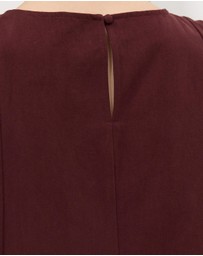 Calli - Ruby Cotton Twill Shift Dress