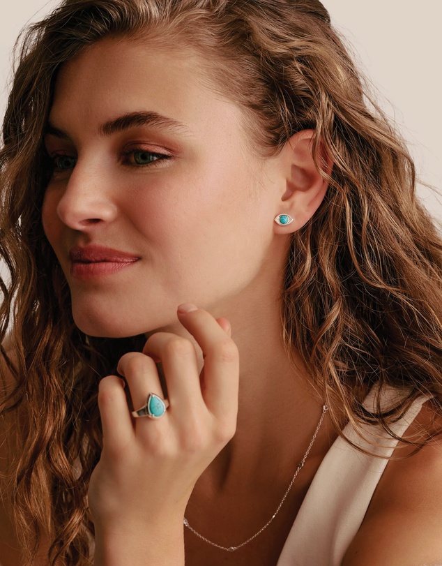 THOMAS SABO - THOMAS SABO Turquoise Eye Stud Earrings Silver