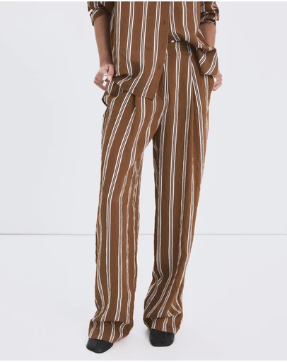 M.N.G - Pleated Striped Trousers