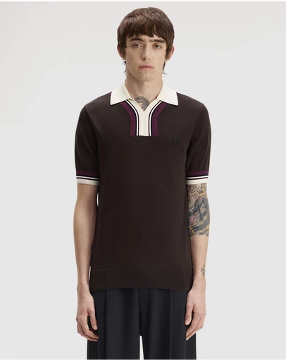 Fred Perry - Tipped Open Neck Knitted Shirt