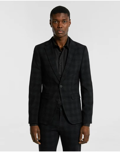 yd. - Alpa Check Stretch Blazer